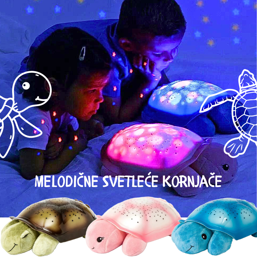 2 u 1 Melodične svetleće kornjače za decu